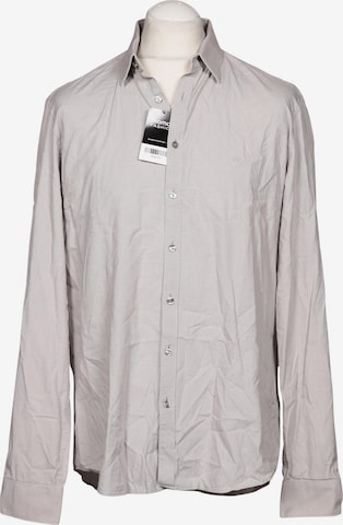 Calvin Klein Button Up Shirt in L in Grey: front