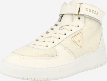 GUESS Sneakers high 'Vyves' i beige: forside