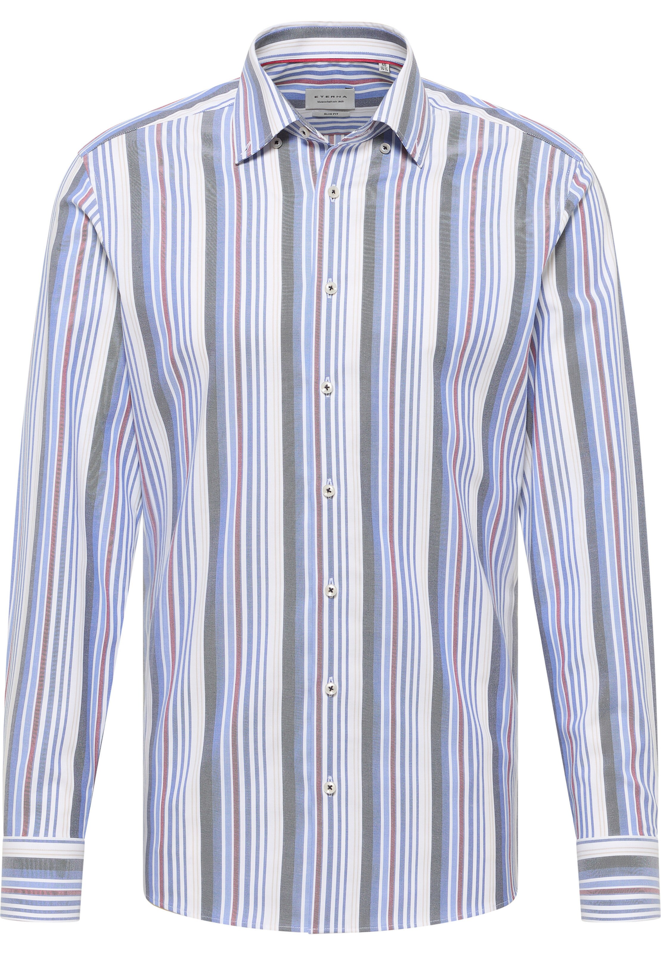ETERNA Slim fit Button Up Shirt in Blue: front