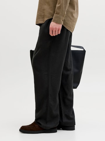 JACK & JONES - Pierna ancha Pantalón plisado en negro