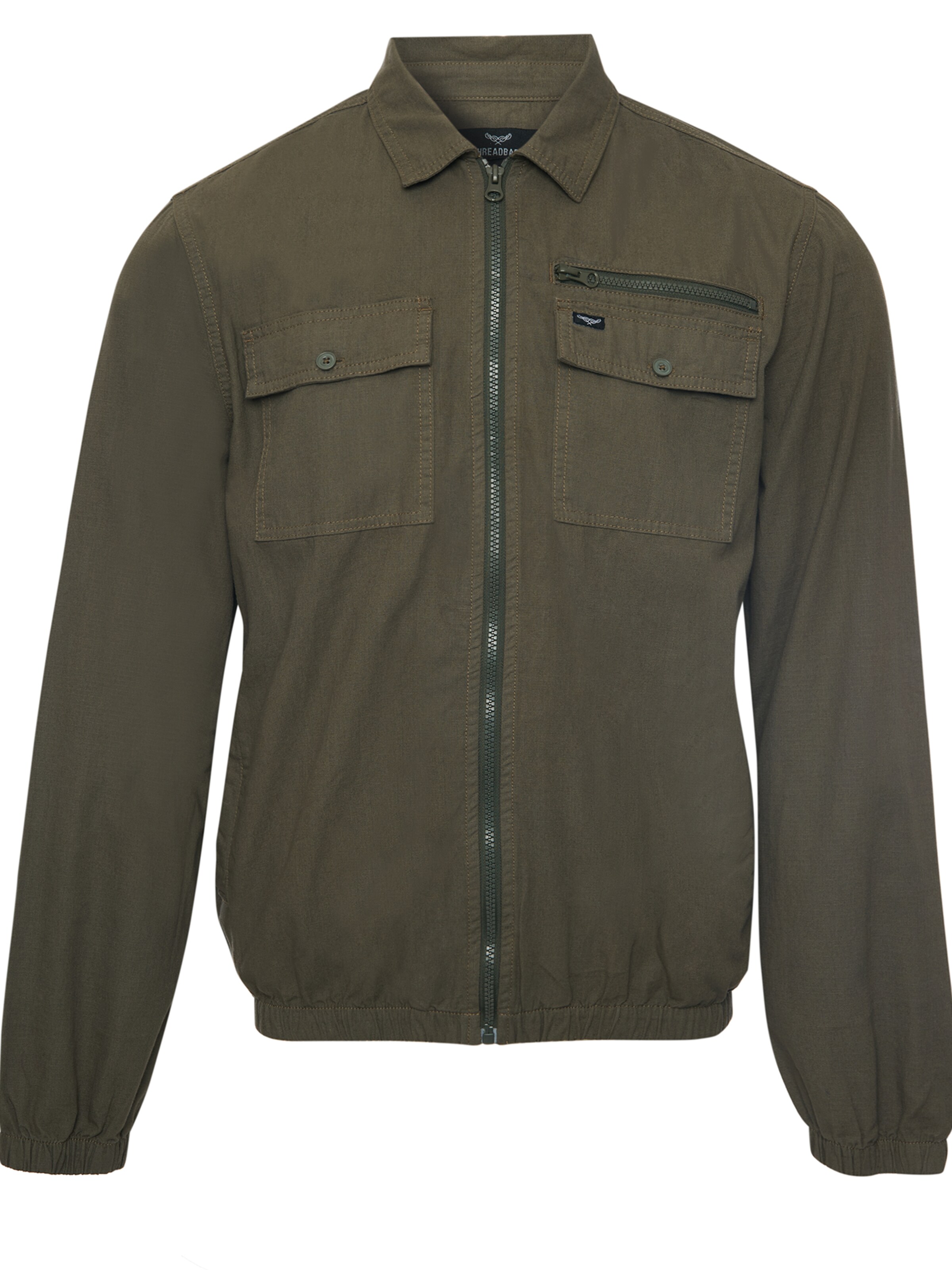 Threadbare Between-Season Jacket in Green: front