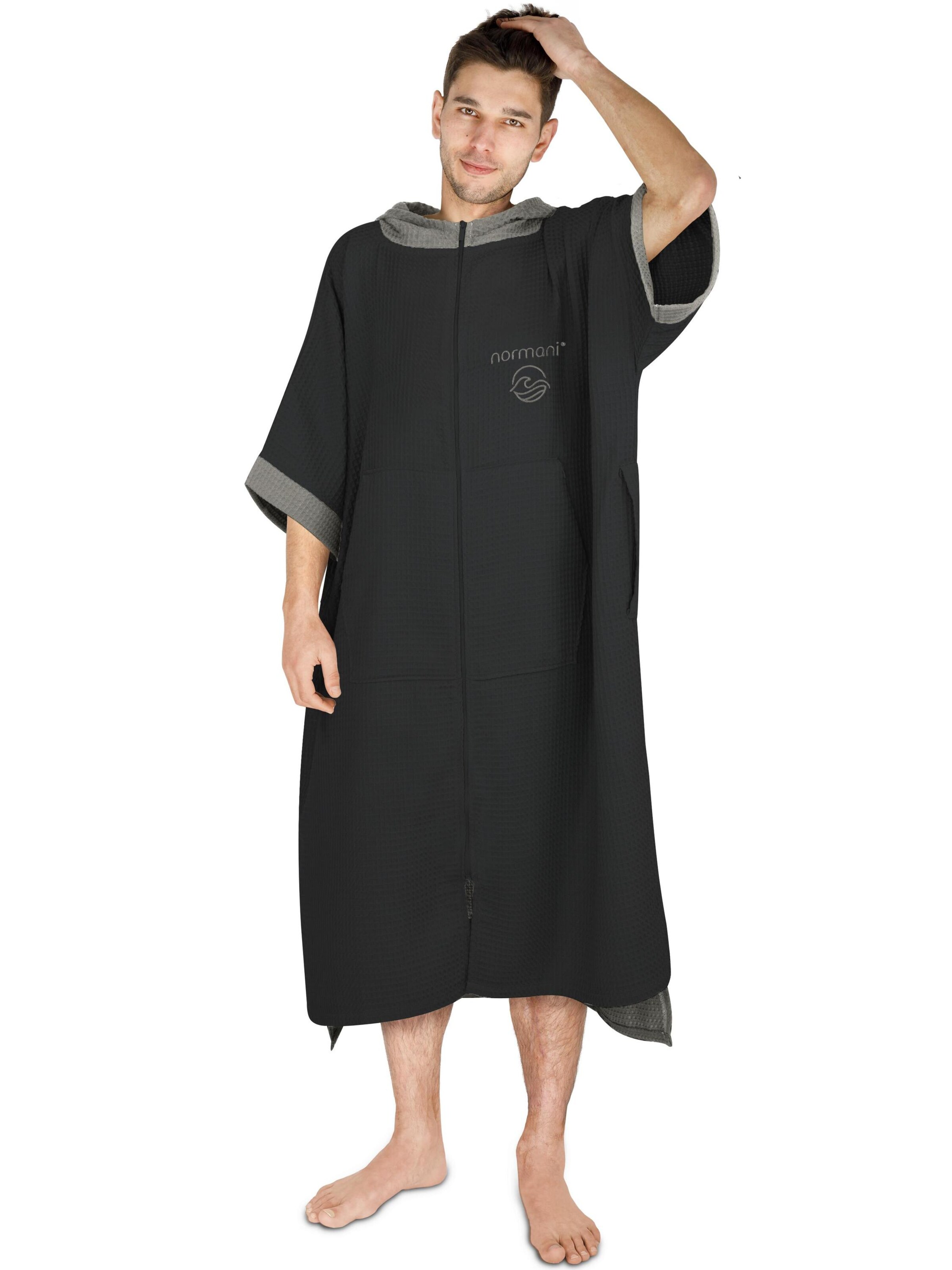 Peignoir long normani en noir