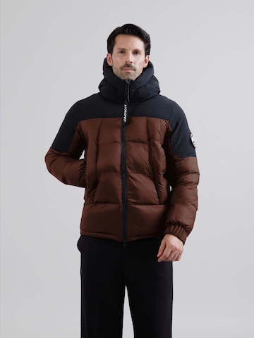 Veste outdoor ' Luna Daunenpuffer ' JACK1T en marron : devant
