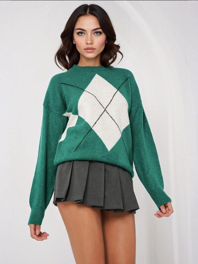 Bigdart Pulover 'Pullover' v velikosti S-M  | smaragd barva, Prikaz izdelka