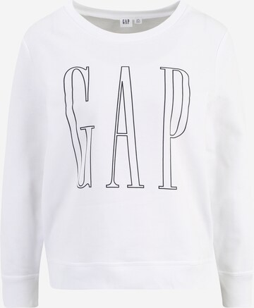 Sweat-shirt Gap Petite en blanc : devant