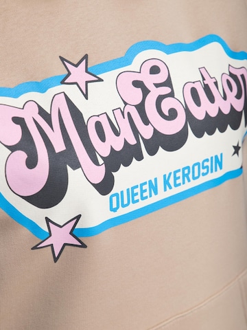 Queen Kerosin Pullover 'Man Eater' in Beige