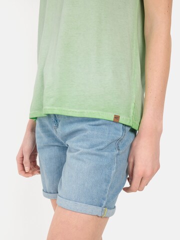 CAMEL ACTIVE T-Shirt aus softem Modal und Baumwolle in Grün