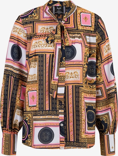 Bluză 'Lavina' 19V69 ITALIA pe bleumarin / galben auriu / roz deschis / alb, Vizualizare produs