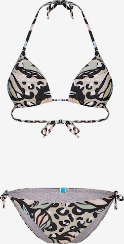 Bikini 'WATER PRINT' di ARENA in nero: frontale