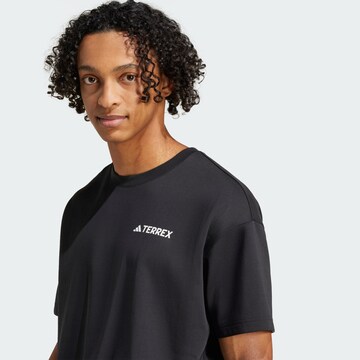 T-Shirt fonctionnel 'National Geographic' ADIDAS TERREX en noir