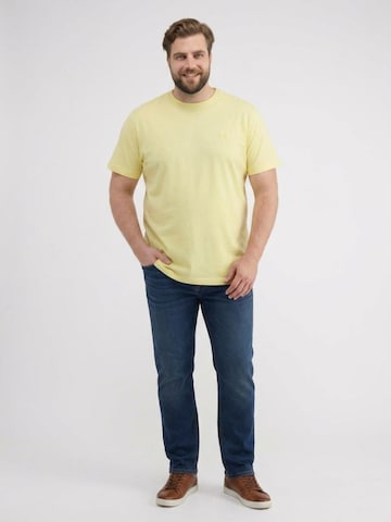 LERROS T-Shirt mit Rundkragen aus weicher Baumwolle, große Größen in Gelb