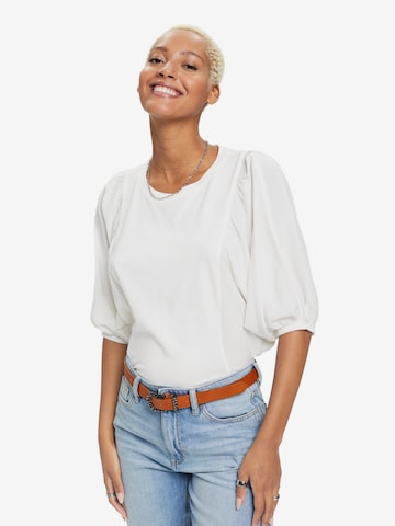 ESPRIT Oversized shirt in Wit: voorkant