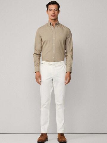 Hackett London Regular fit Overhemd ' Ess ' in Beige: voorkant