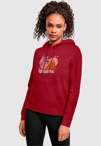 ABSOLUTE CULT Sweatshirt 'Lady And The Tramp - Love' in Red: front
