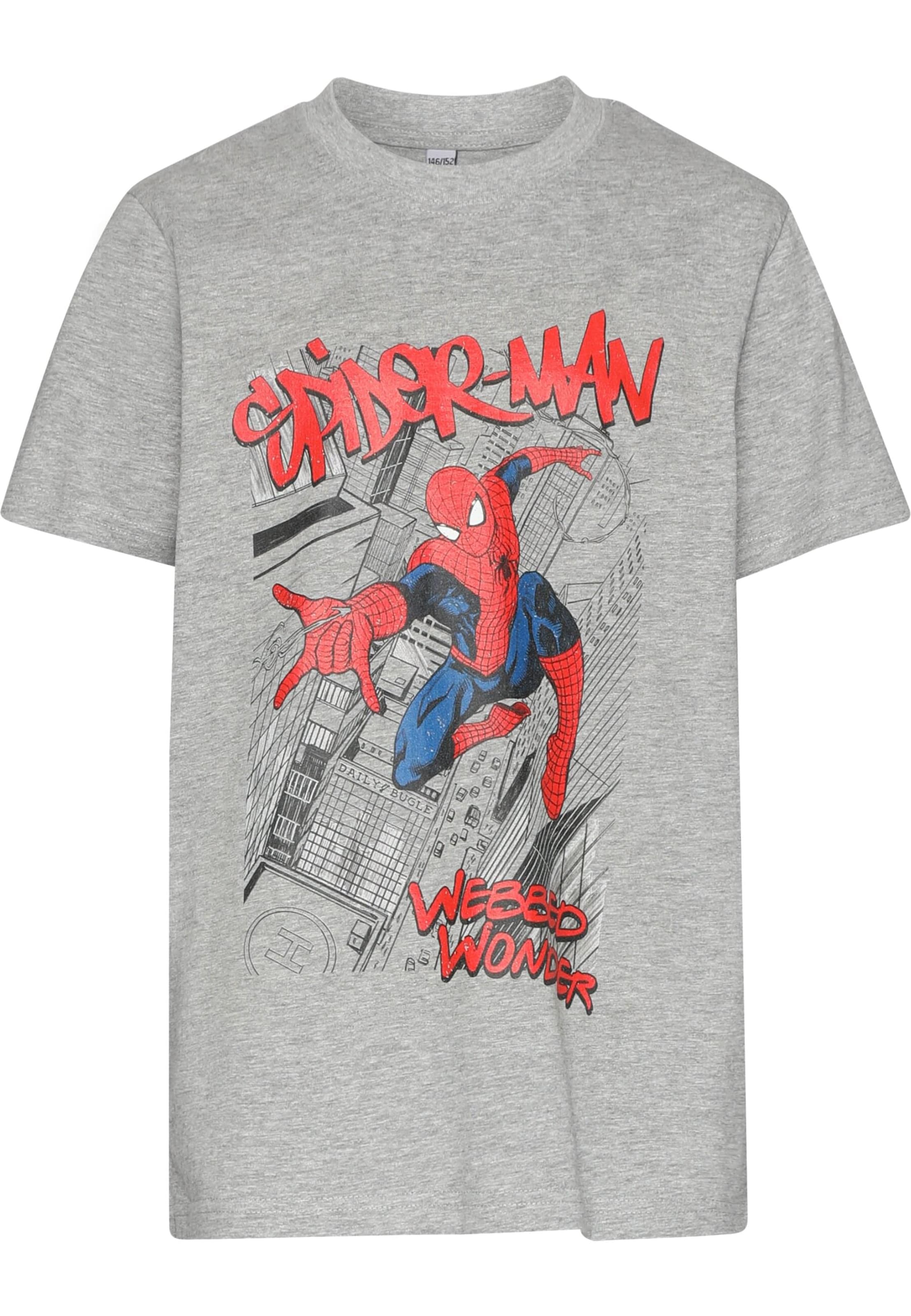 T-Shirt 'Spiderman Comic' Mister Tee en gris : devant