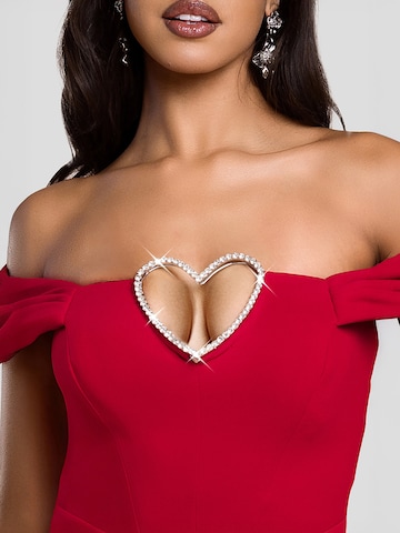 Robe de soirée GODDIVA en rouge