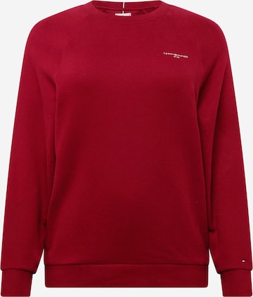 Tommy Hilfiger Curve - Sudadera en rojo: frente