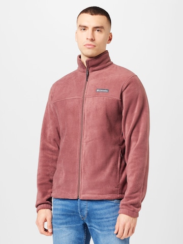 COLUMBIA Regular fit Athletic fleece jacket in Red: front