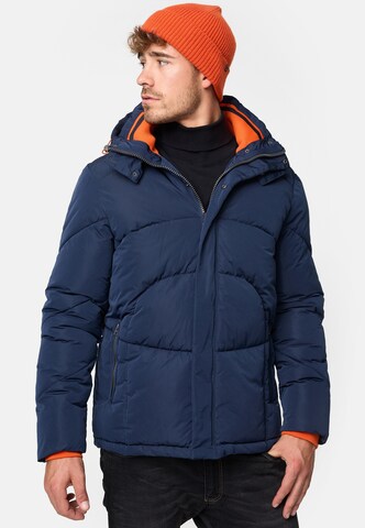 INDICODE JEANS Winterjacke 'Dunlap' in Blau: predná strana