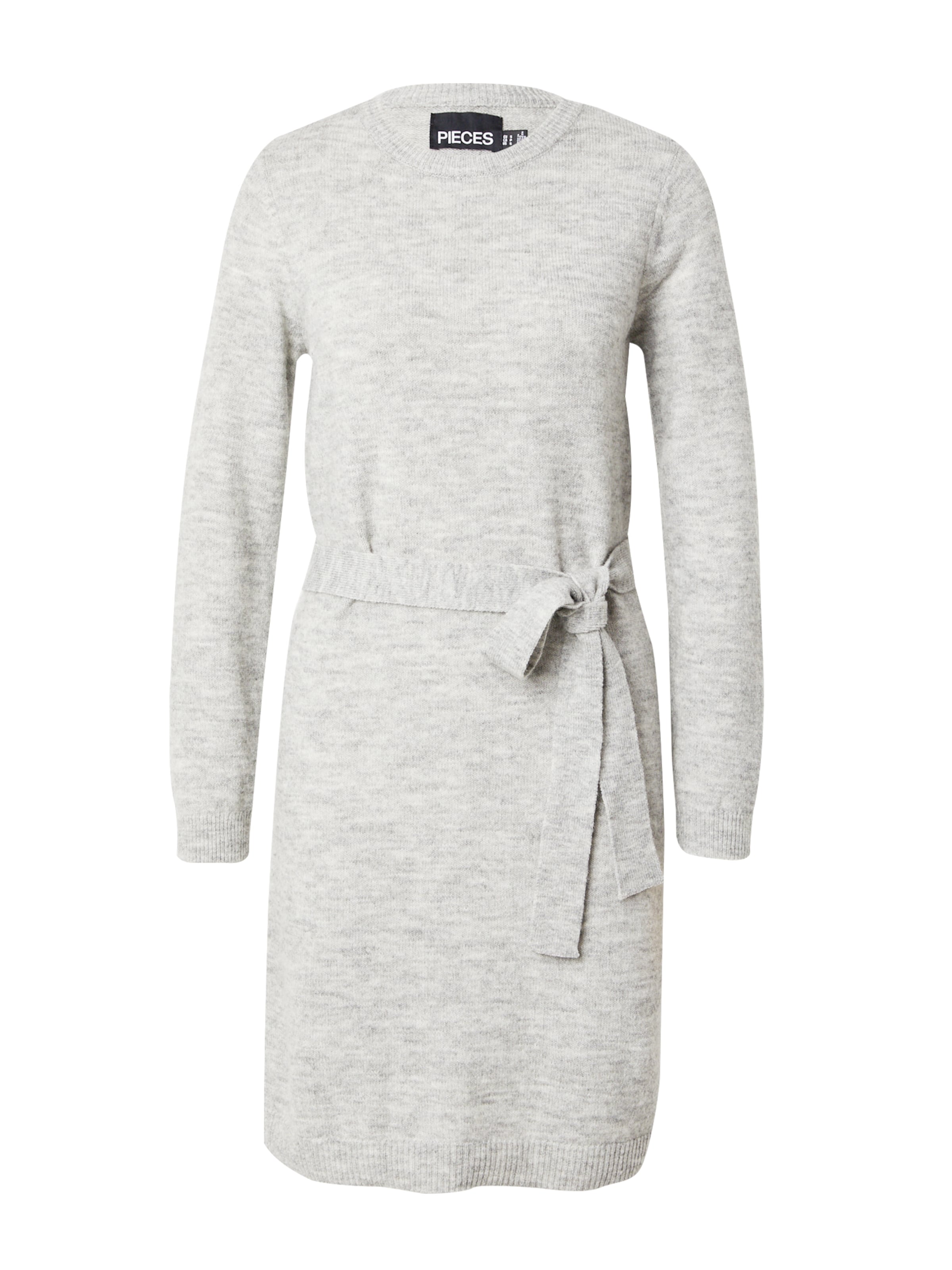 PIECES - Vestido de punto 'Juliana' en gris: frente