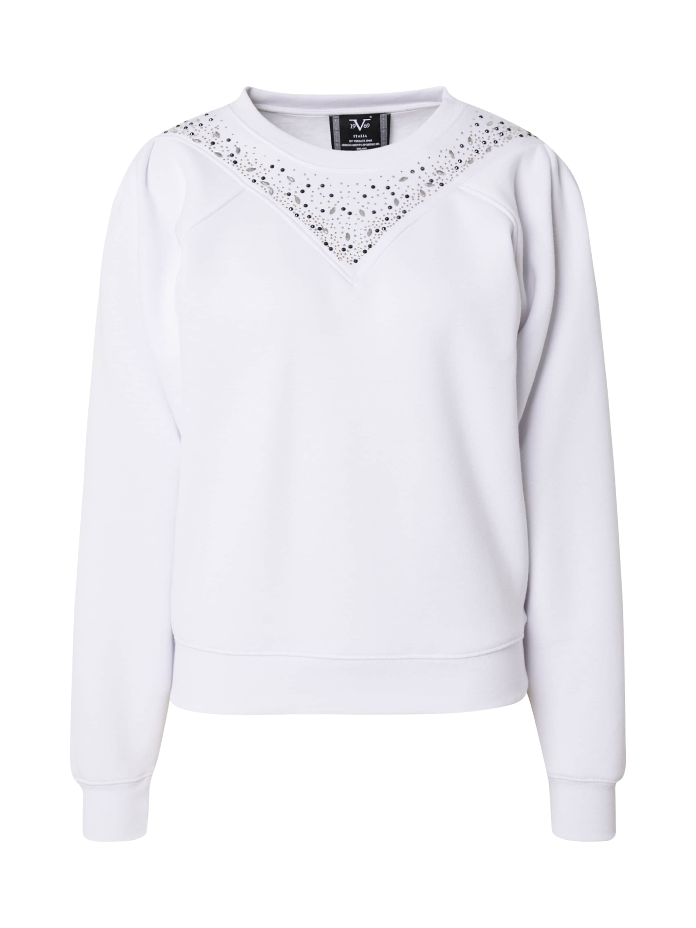19V69 ITALIA Sweatshirt 'GIULIA' i vit: framsida