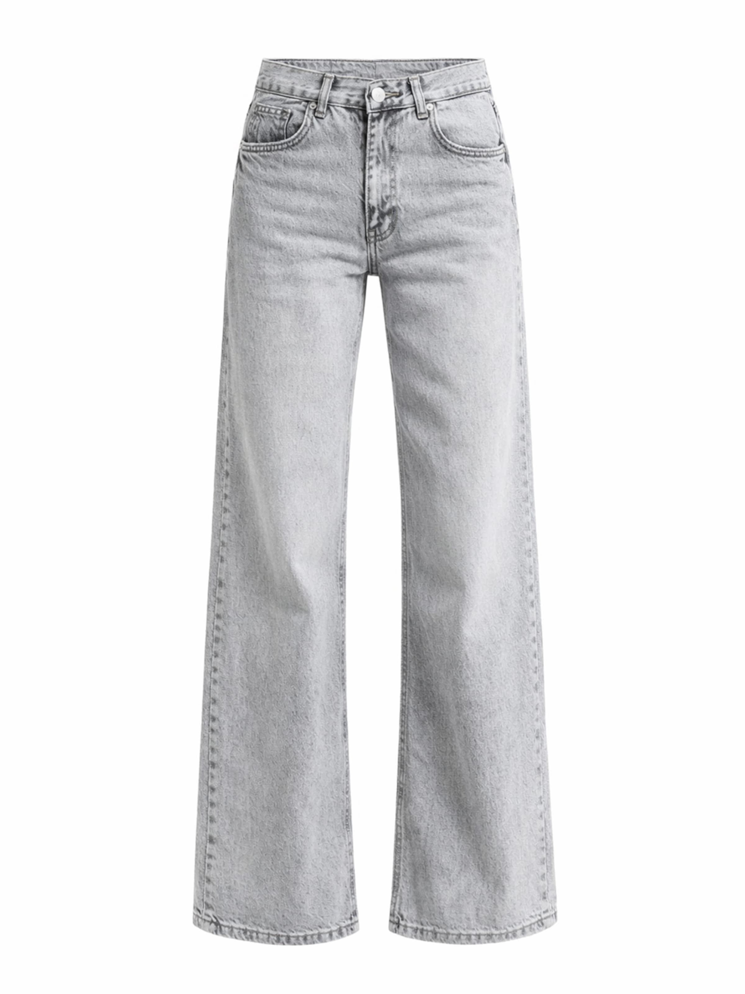 IT'S BASIC Wide leg Jeans 'ELENA Palazzo Mid Rise Jeans' in Grey: front