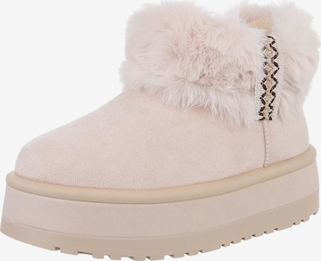 Ital-Design Snow Boots in Beige: front