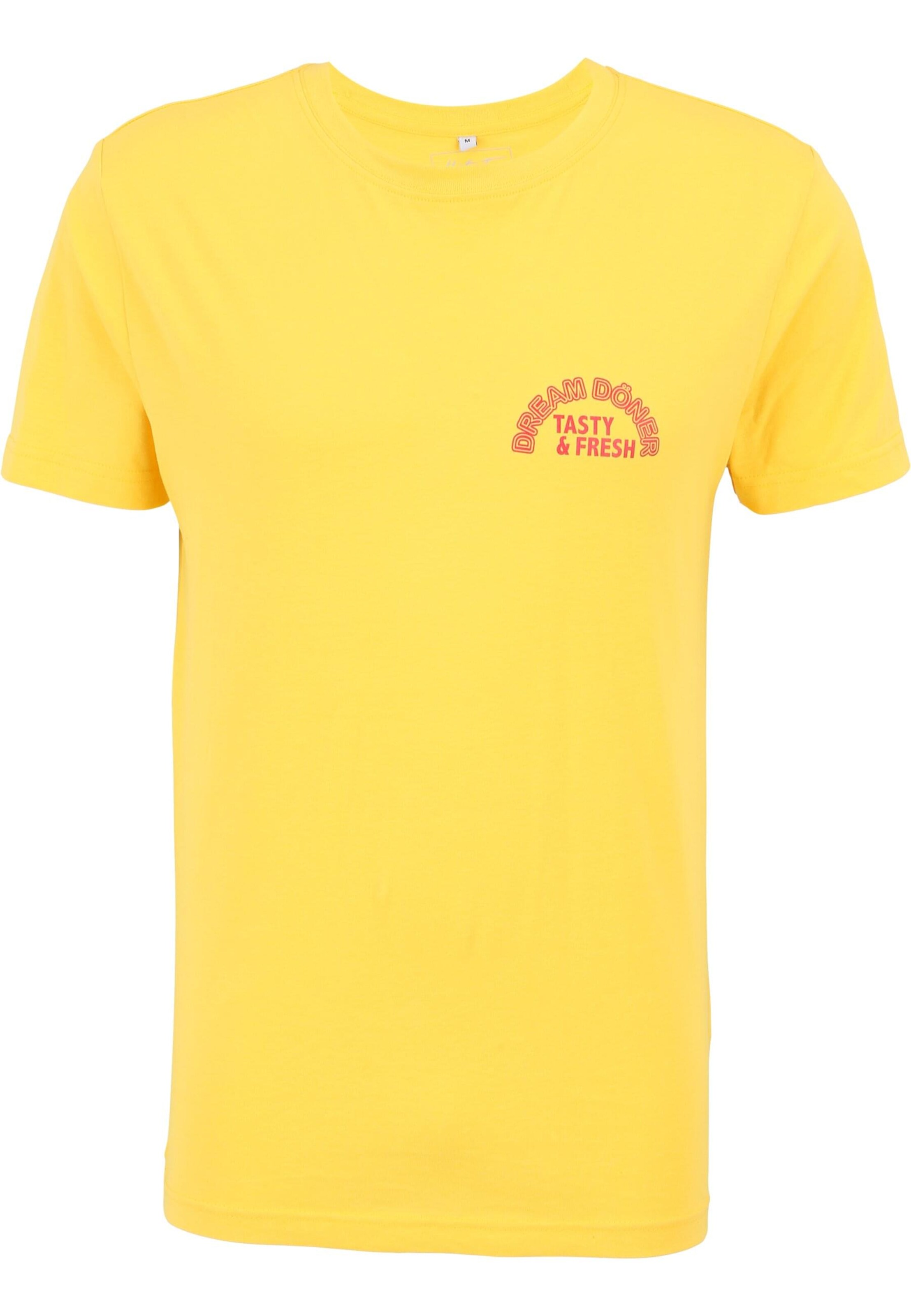 Maglietta 'Dream Kebab' di Mister Tee in giallo: frontale