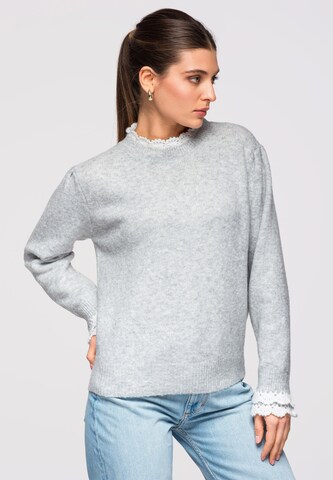 Ombre Pullover in Grau