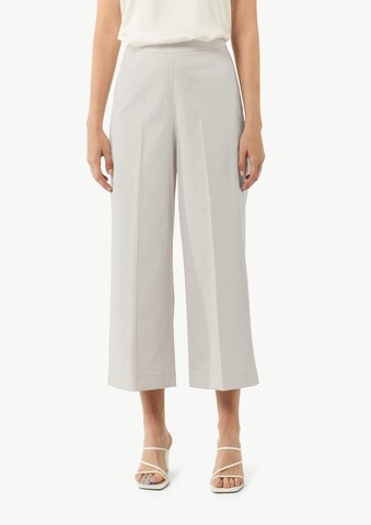 COMMA Wide leg Trousers with creases in Beige: front