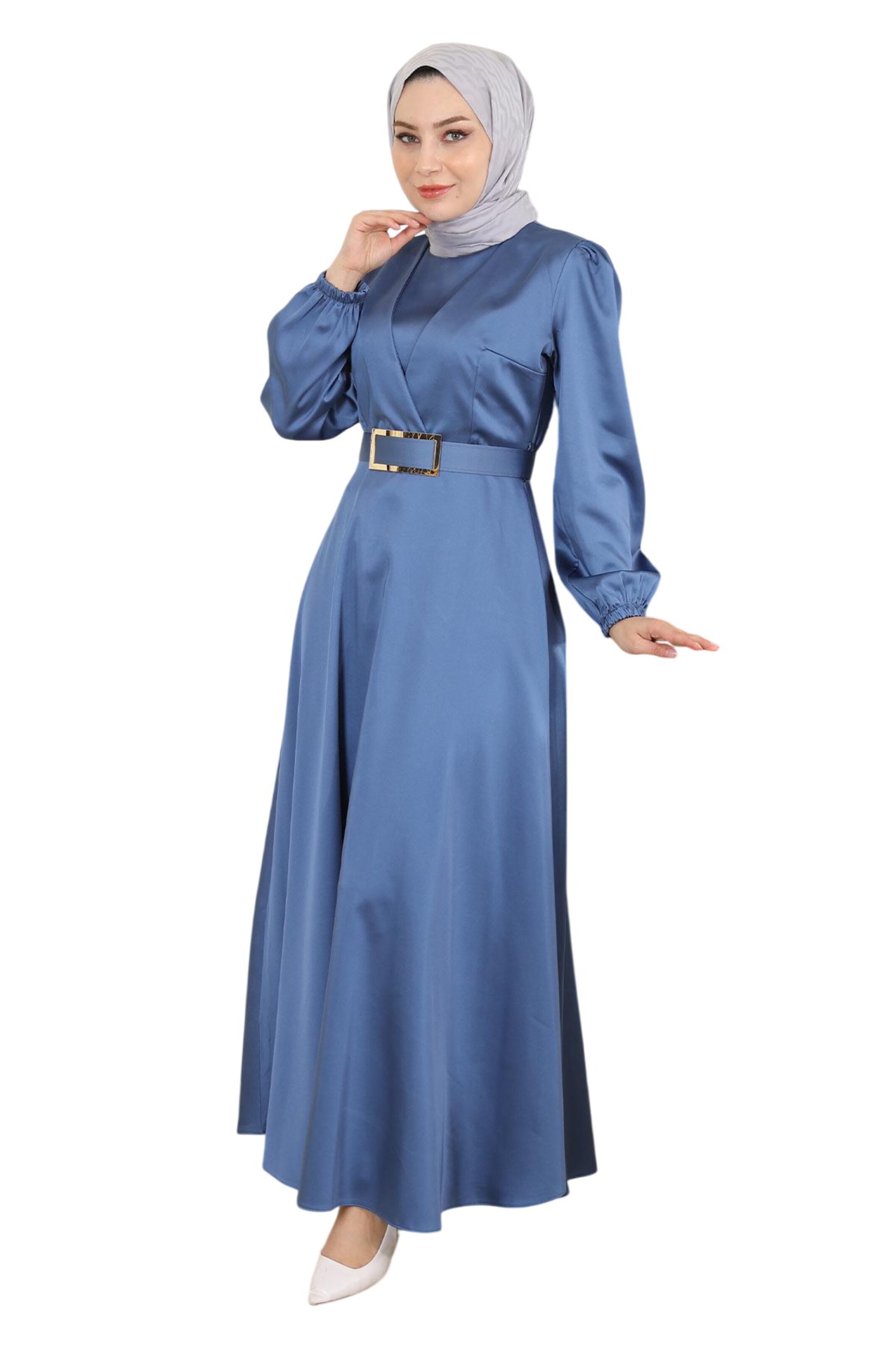 MODAMIHRAM Kleid in Blau: Vorderseite