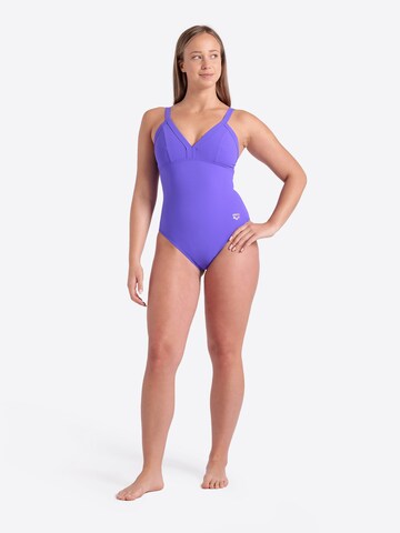 ARENA Bustier Alakformáló fürdőruha 'SHAPEWEAR C-CUP' - lila