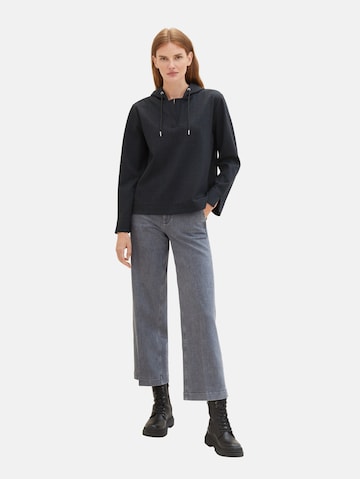 TOM TAILOR Sweatshirt in Black