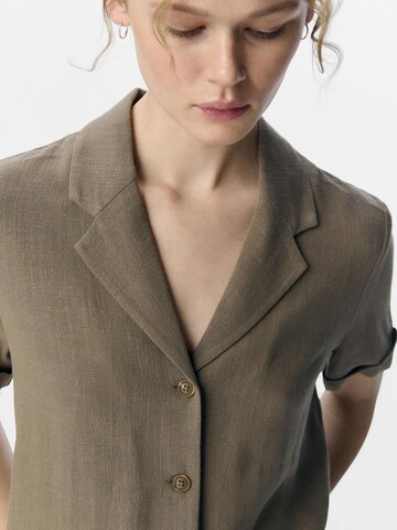 OBJECT Bluse 'SANNE' i brun