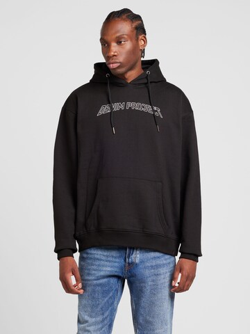 Denim Project Sweatshirt 'CLEAN' in Black: front
