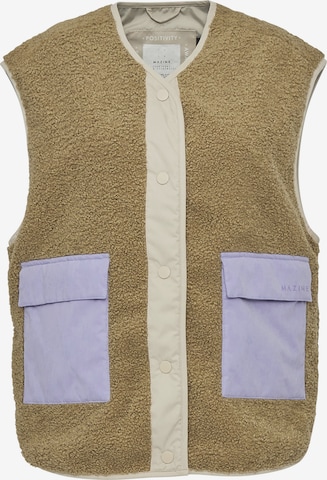 mazine Vest ' Agate Vest ' in Beige: front