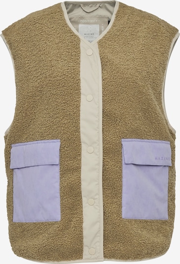 mazine Fellimitatweste ' Agate Vest ' in beige / braun / flieder, Produktansicht