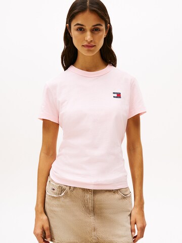 Tommy Jeans Shirt in Roze: voorkant