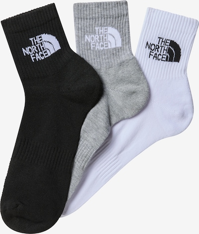 THE NORTH FACE Chaussettes de sport en gris chiné / noir / blanc, Vue avec produit