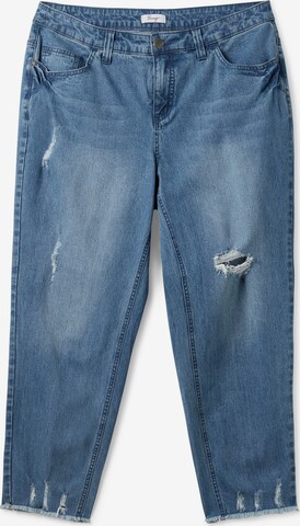 SHEEGO Slimfit Jeans in Blauw: voorkant