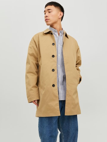 JACK & JONES Overgangsfrakk 'Crease' i beige: forside