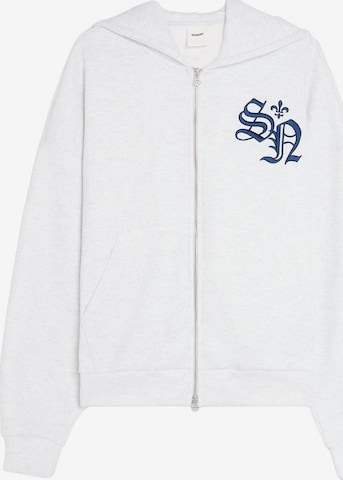 Veste de survêtement Bershka en gris : devant