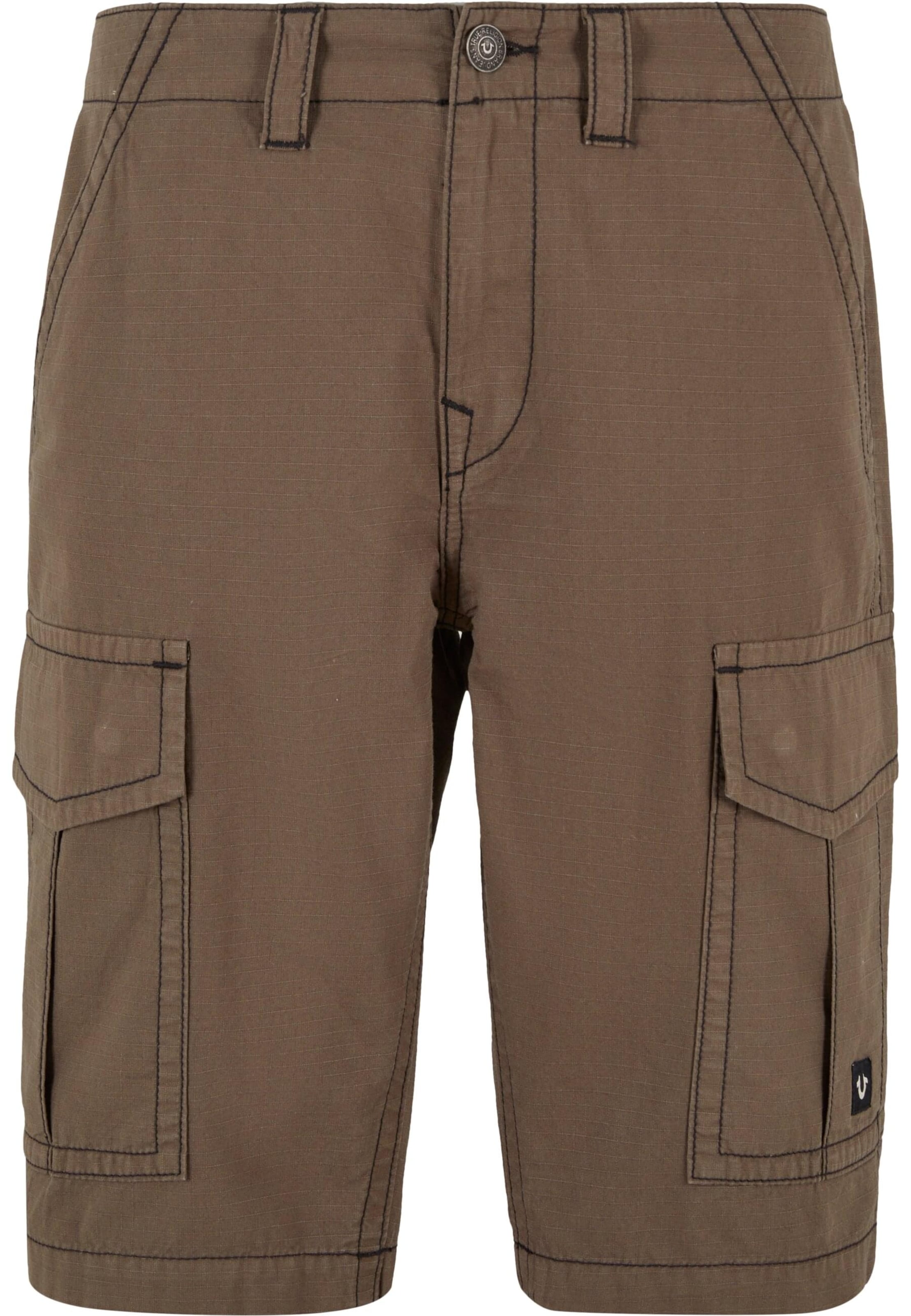 True Religion Loosefit Shorts 'Vinny' in Braun: Vorderseite