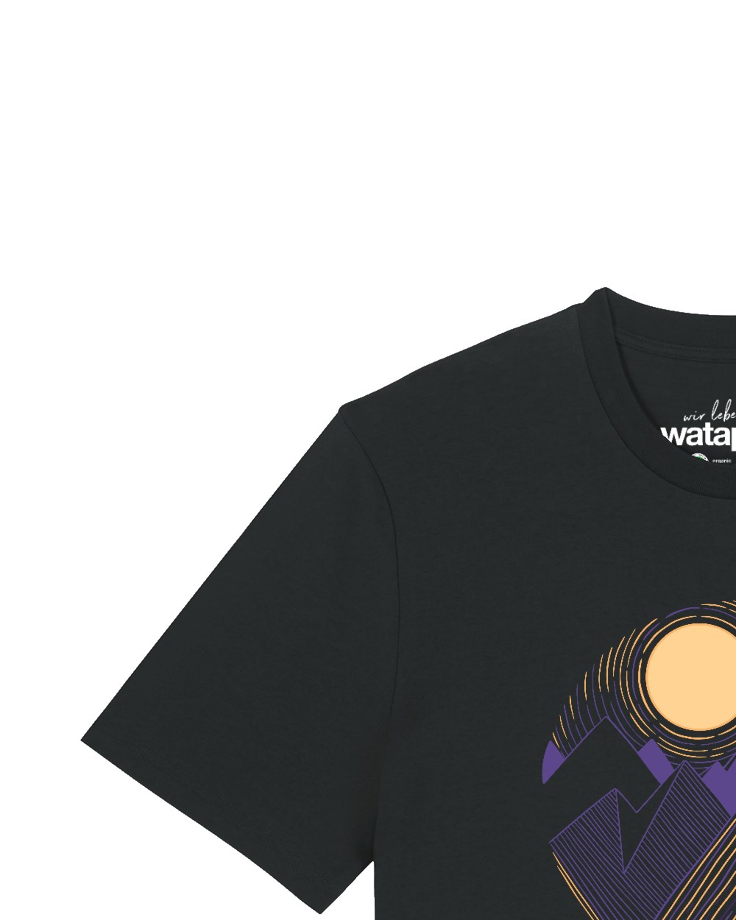 Watapparel Shirt ' Geometric Landscape 3 ' in Zwart