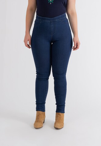 October Slimfit Jeggings in Blauw: voorkant