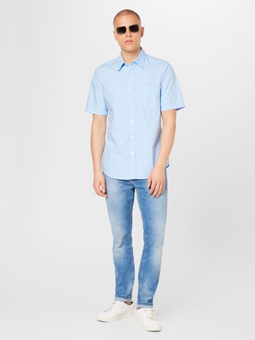 BOSS Slim fit Button Up Shirt 'Relegant' in Blue