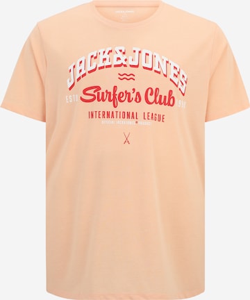 Jack & Jones Plus Shirt in Oranje: voorkant
