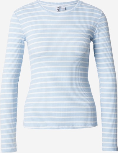 Marškinėliai 'PCRuka' iš PIECES, spalva – šviesiai mėlyna / balta, Prekių apžvalga