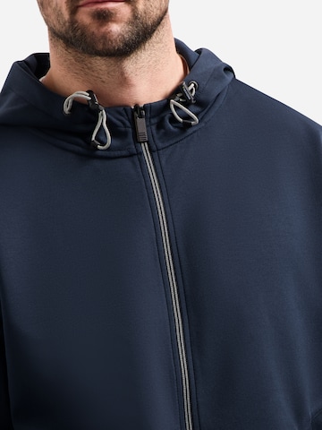No Excess Zip-Up Hoodie in Blue