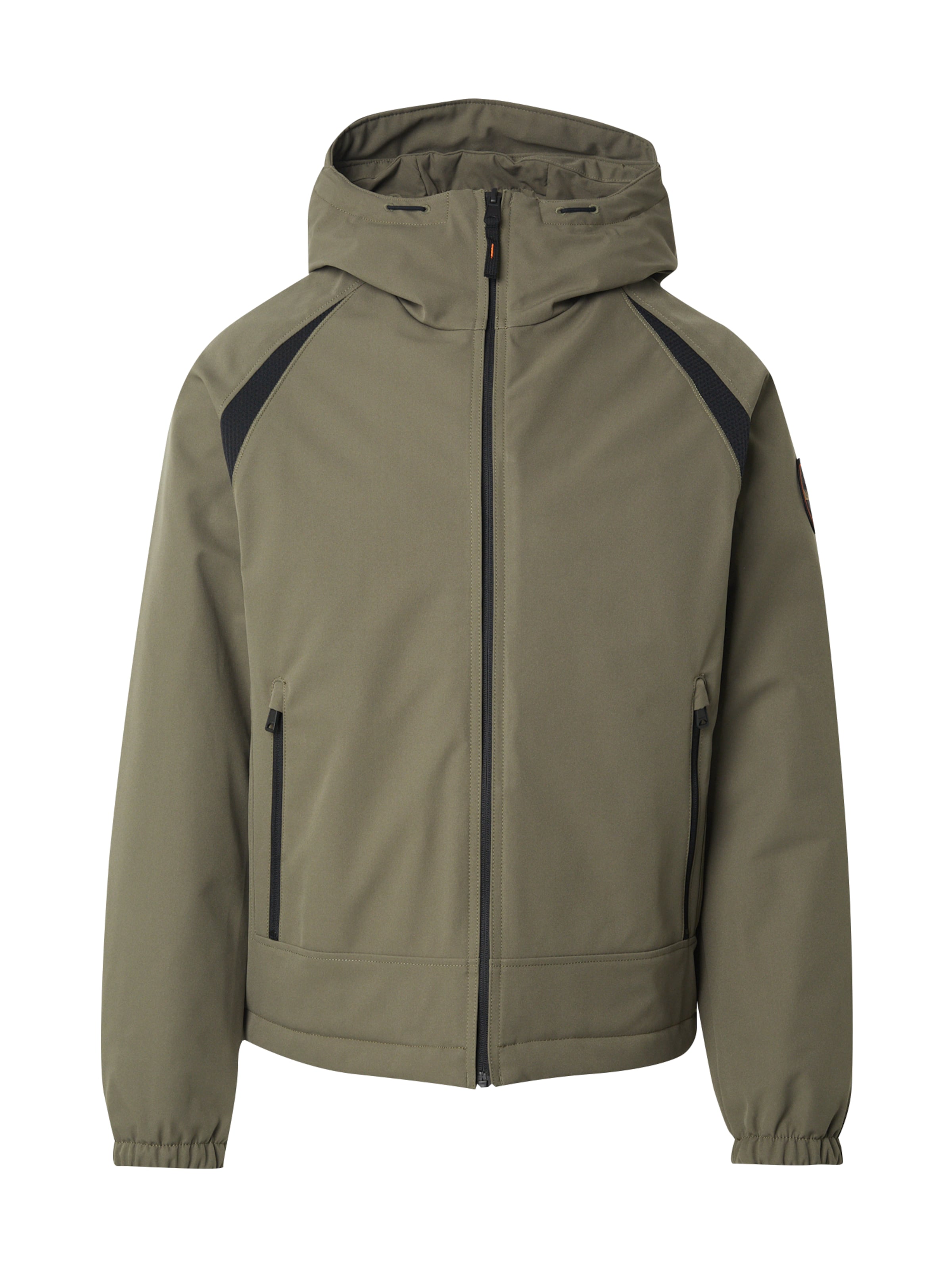 NAPAPIJRI Φθινοπωρινό και ανοιξιάτικο μπουφάν 'A-LORZE' σε πράσινο: μπροστά